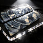 BLUE & CREAM CROSSCUT MAMMOTH IVORY 1911 GRIPS A-2924