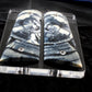 BLUE & CREAM CROSSCUT MAMMOTH IVORY 1911 GRIPS A-2924