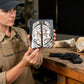 BRONZE & CREAM CROSSCUT MAMMOTH IVORY 1911 GRIPS A-2930