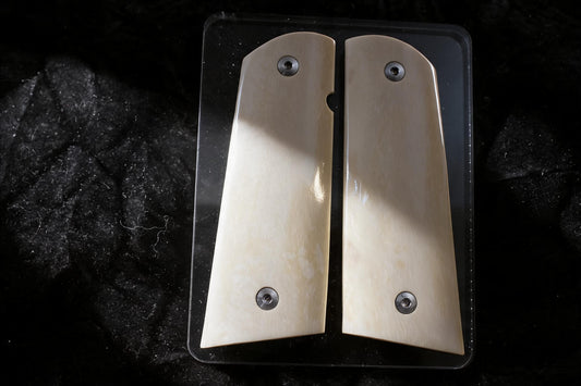 CREAMY INTERIOR MAMMOTH IVORY 1911 GRIPS A-2950