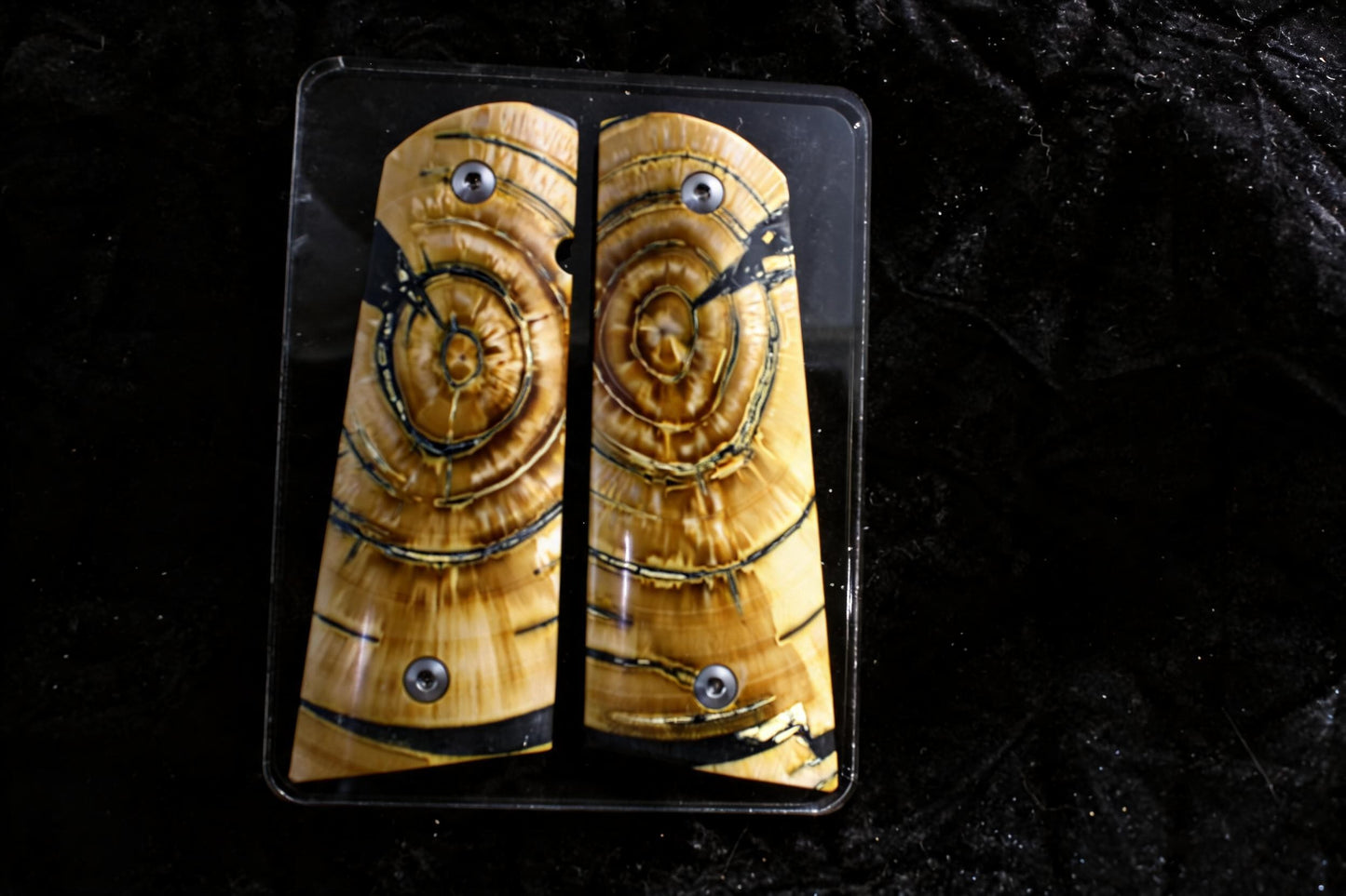 CROSSCUT MAMMOTH IVORY 1911 GRIPS A-2955