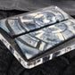 BLUE & CREAM CROSSCUT MAMMOTH IVORY 1911 GRIPS A-2957