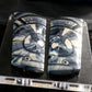 BLUE & CREAM CROSSCUT MAMMOTH IVORY 1911 GRIPS A-2957
