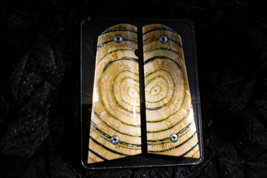 CROSSCUT MAMMOTH IVORY 1911 GRIPS A-2963