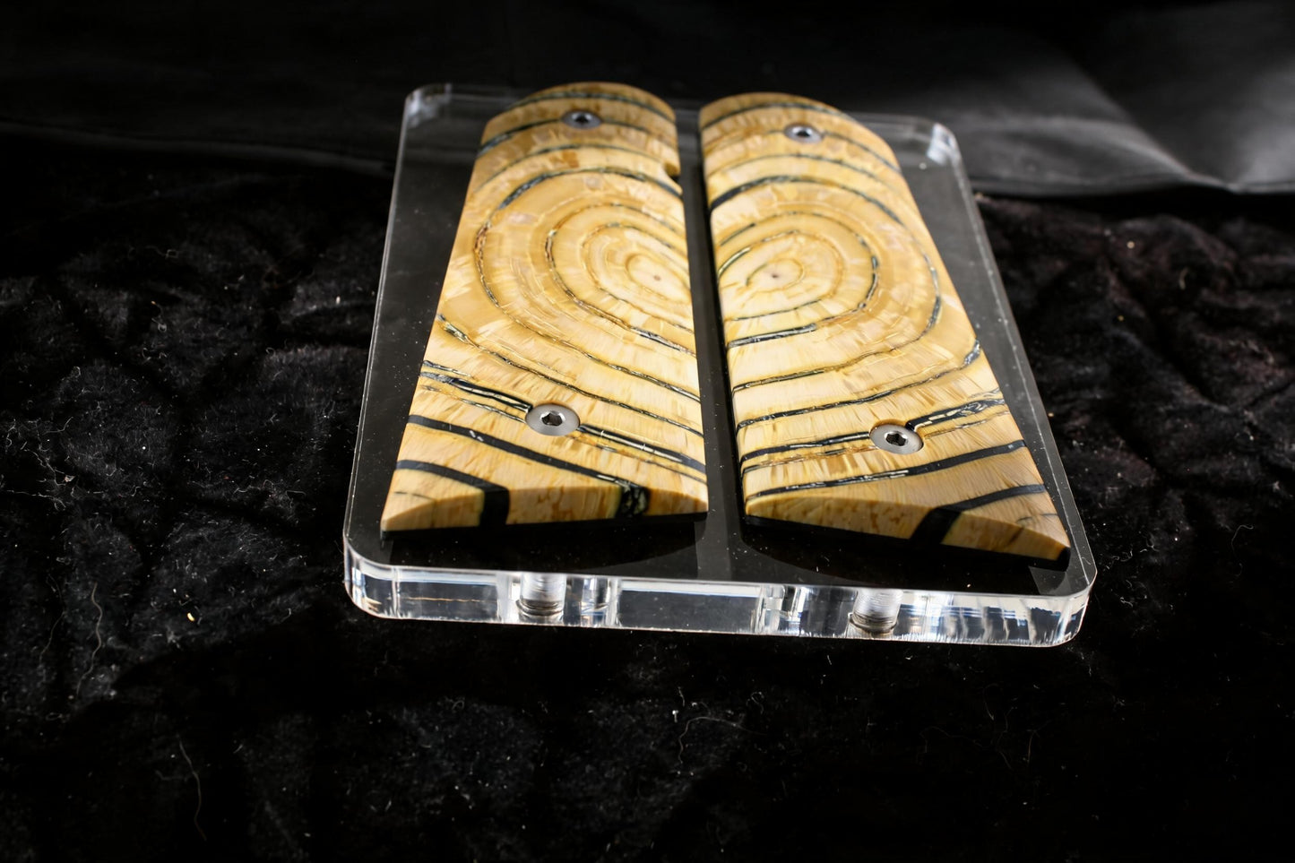 CROSSCUT MAMMOTH IVORY 1911 GRIPS A-2963