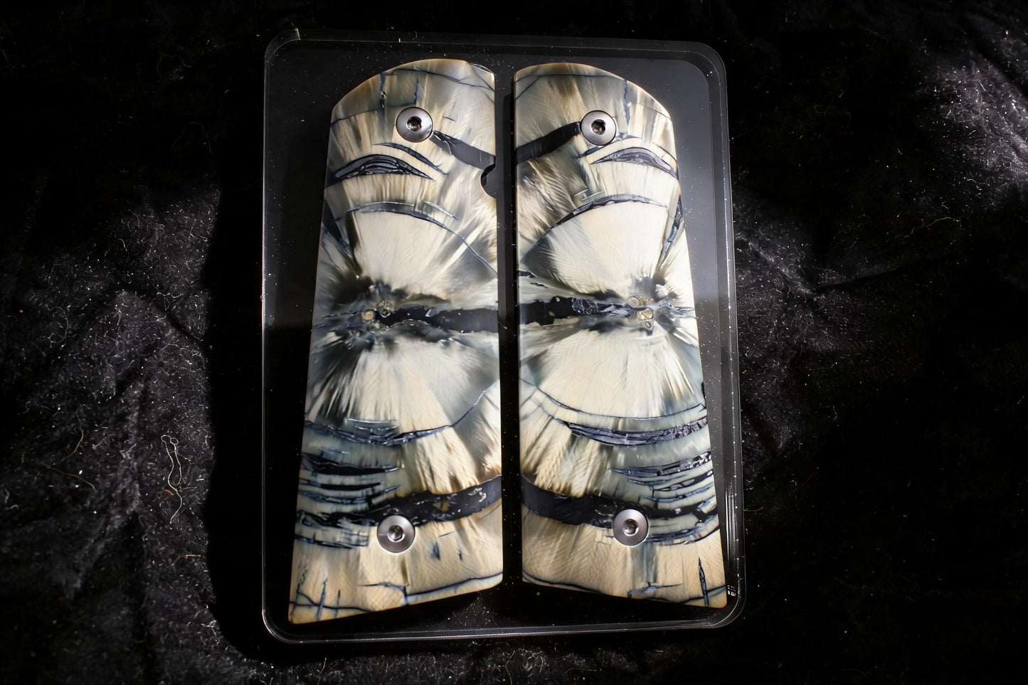 CROSSCUT MAMMOTH IVORY 1911 GRIPS A-2967