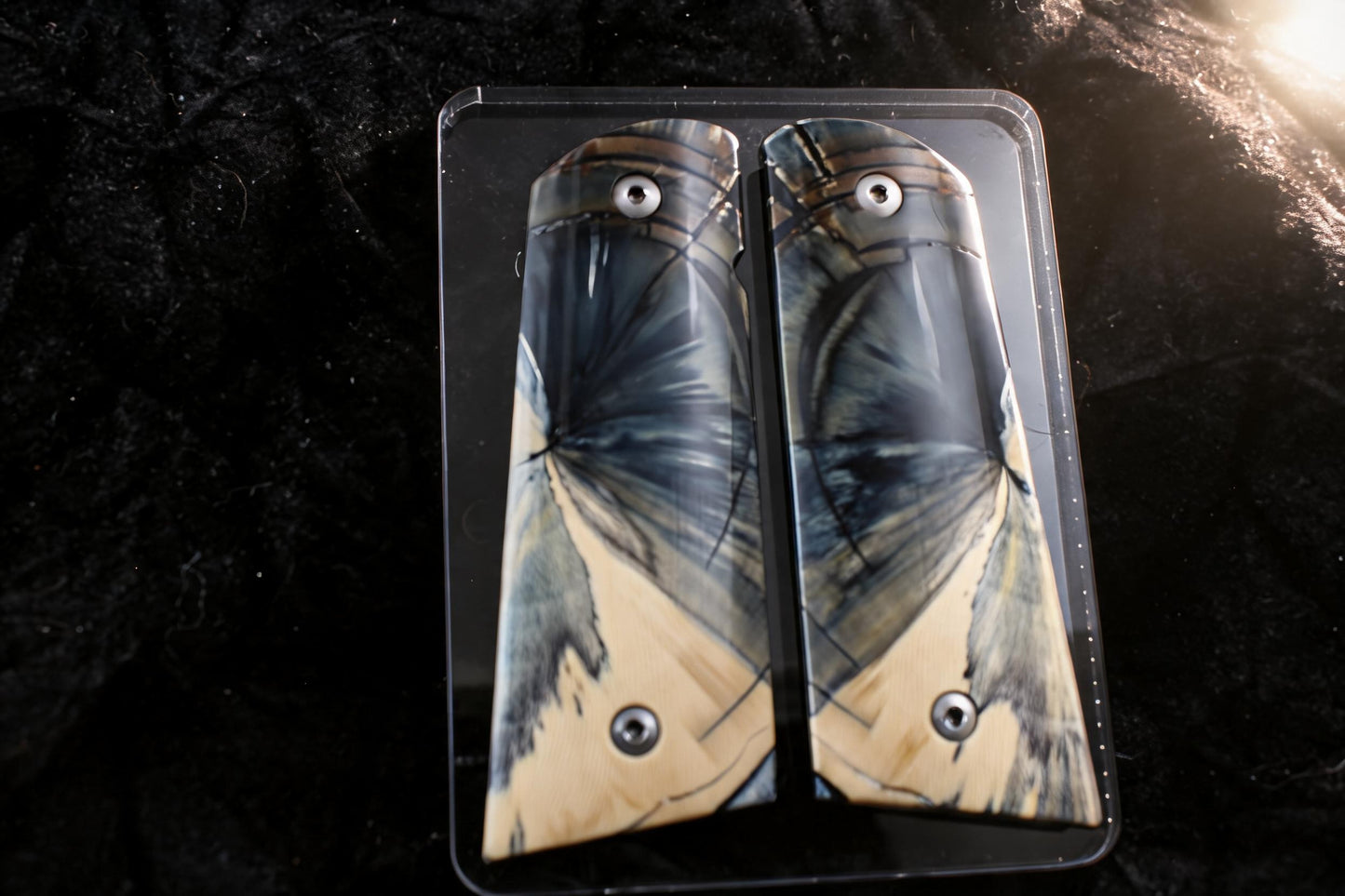 CROSSCUT MAMMOTH IVORY 1911 GRIPS A-2973