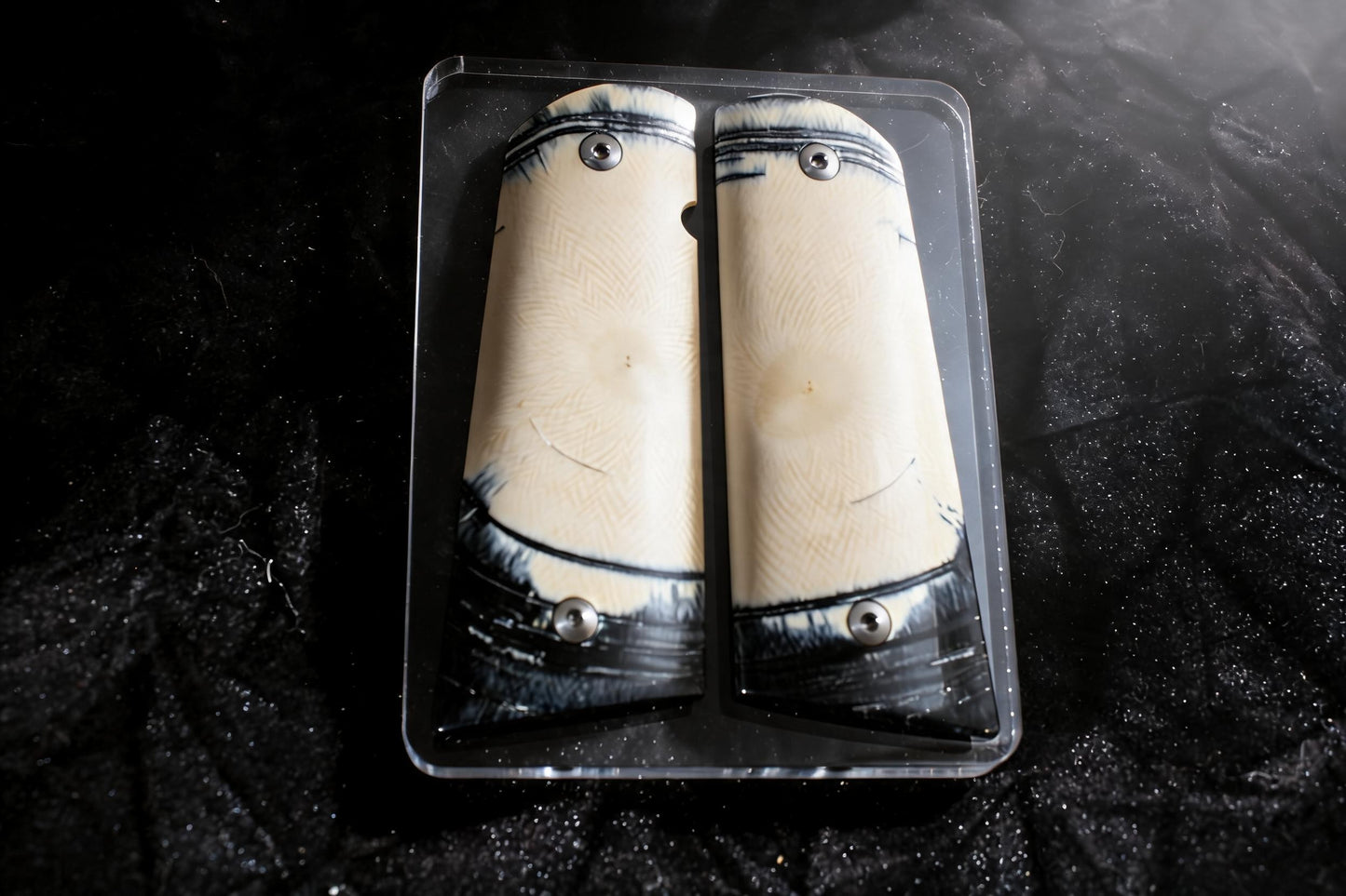 CROSSCUT MAMMOTH IVORY 1911 GRIPS A-2976