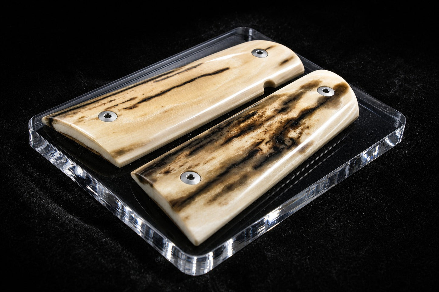 BARK MAMMOTH IVORY 1911 GRIPS A-2984