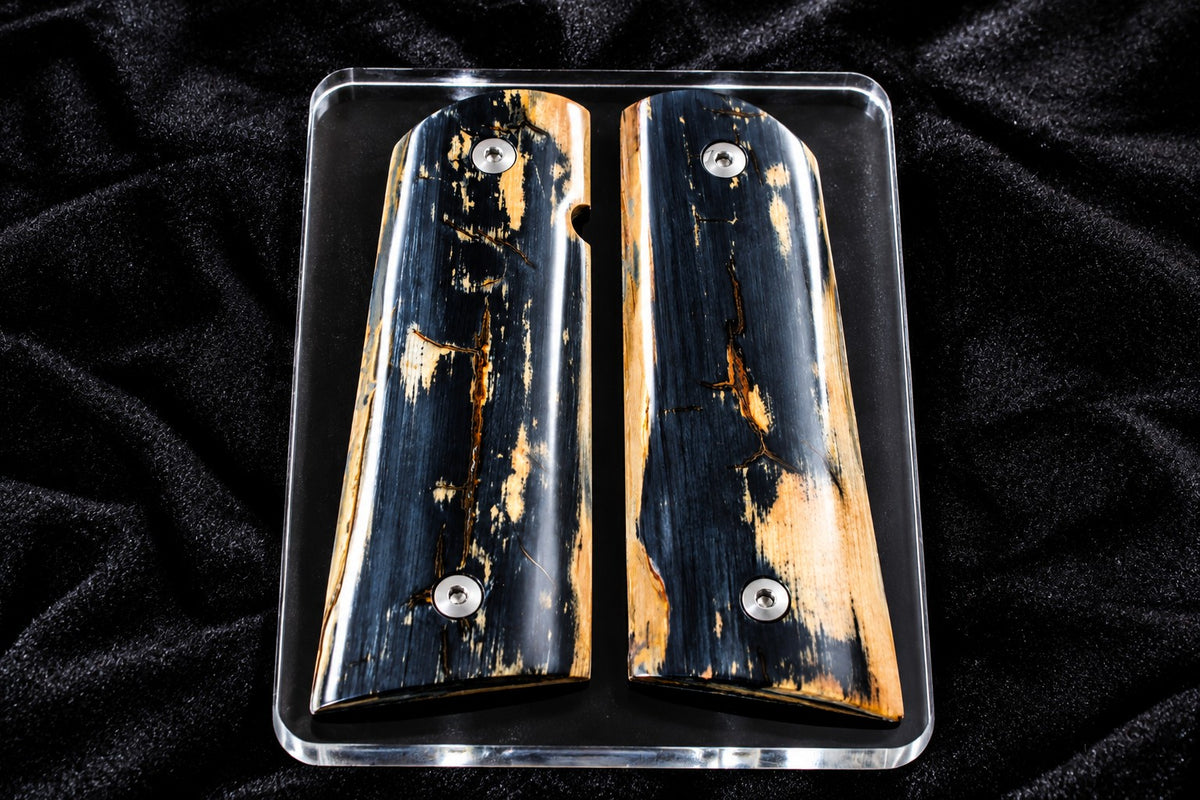 BLUE/BLACK MAMMOTH IVORY 1911 GRIPS A-2996