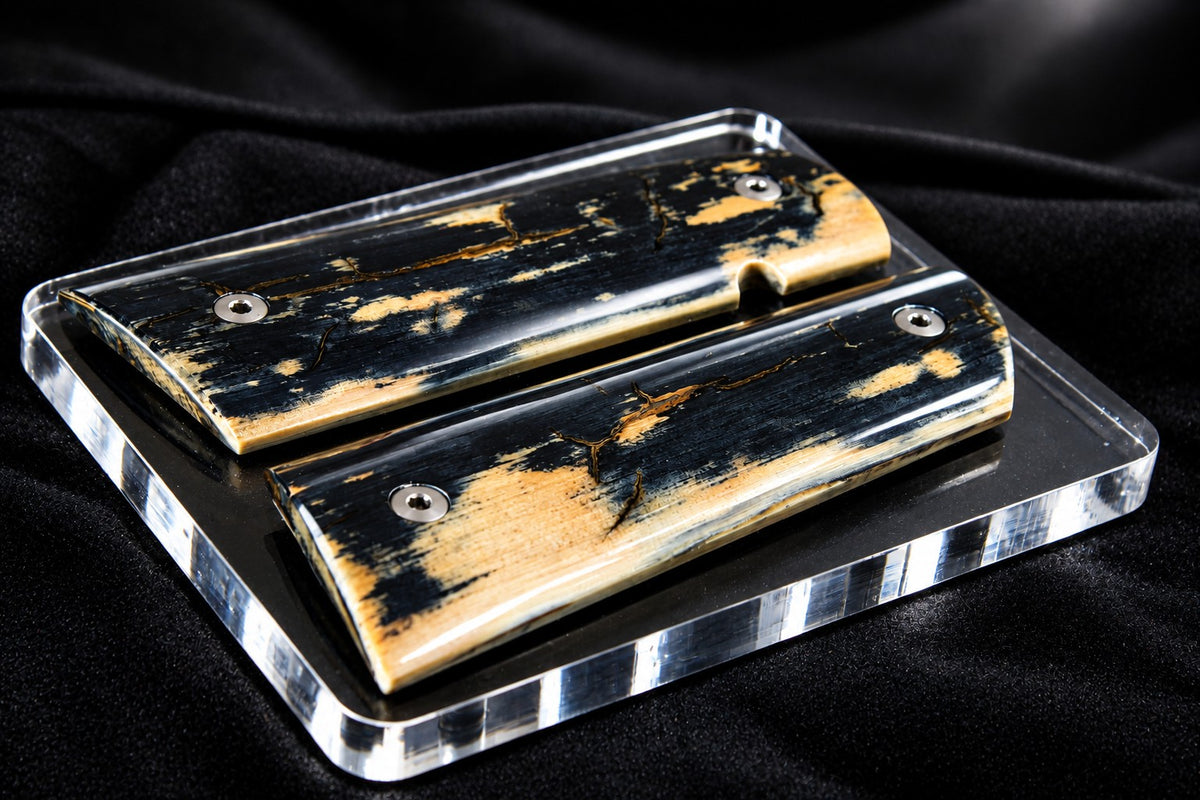 BLUE/BLACK MAMMOTH IVORY 1911 GRIPS A-2996