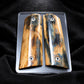 BEAUTIFUL BLUE/BLACK MAMMOTH IVORY 1911 GRIPS A-3002