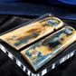 BEAUTIFUL BLUE/BLACK MAMMOTH IVORY 1911 GRIPS A-3002
