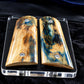 BEAUTIFUL BLUE/BLACK MAMMOTH IVORY 1911 GRIPS A-3002