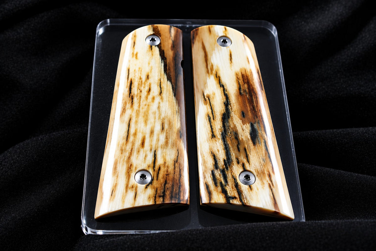 BARK MAMMOTH IVORY 1911 GRIPS A-3005