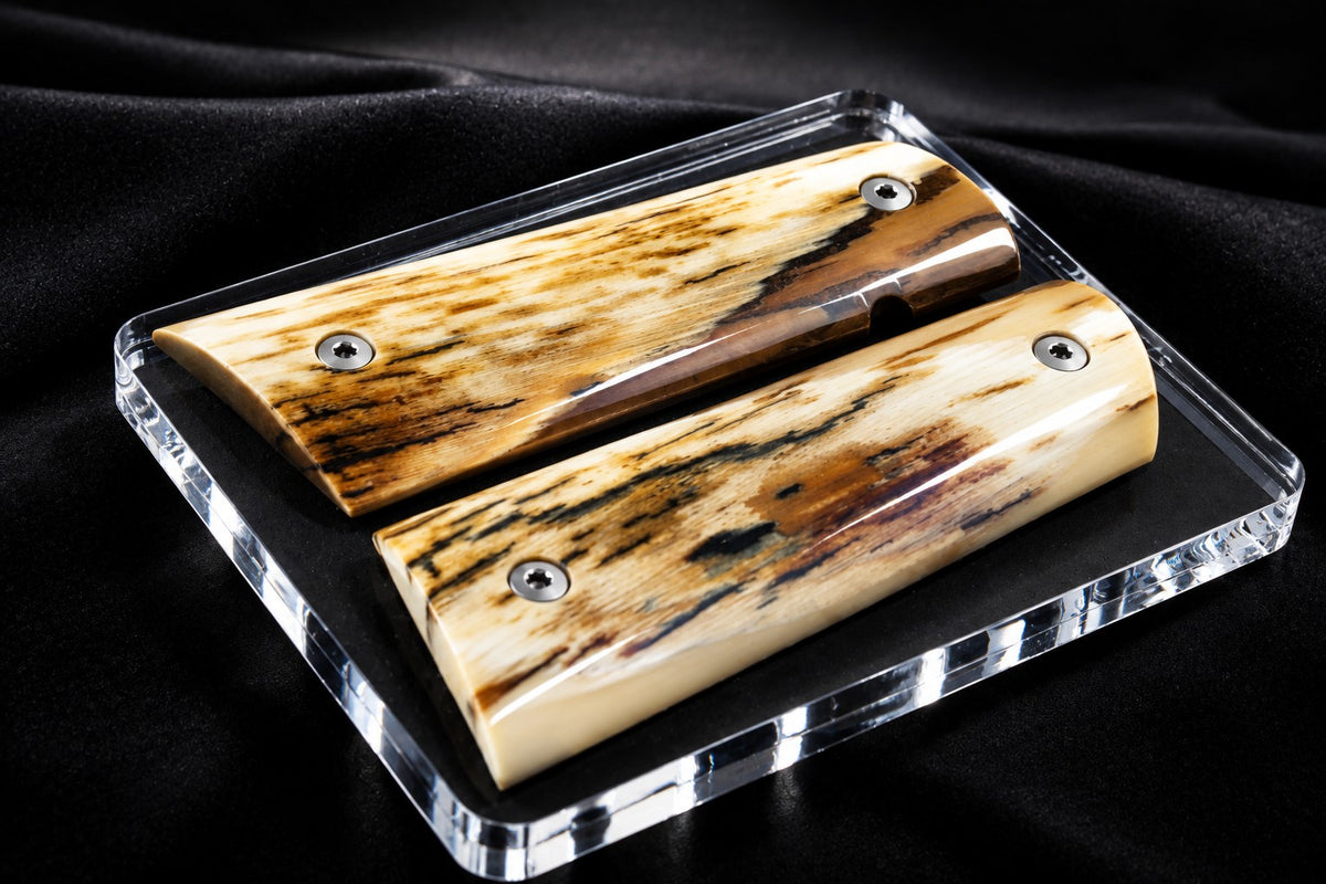 BARK MAMMOTH IVORY 1911 GRIPS A-3005