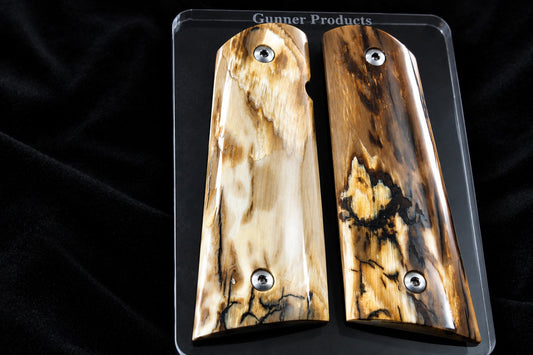 BEAUTIFUL BARK MAMMOTH IVORY 1911 GRIPS A-3007
