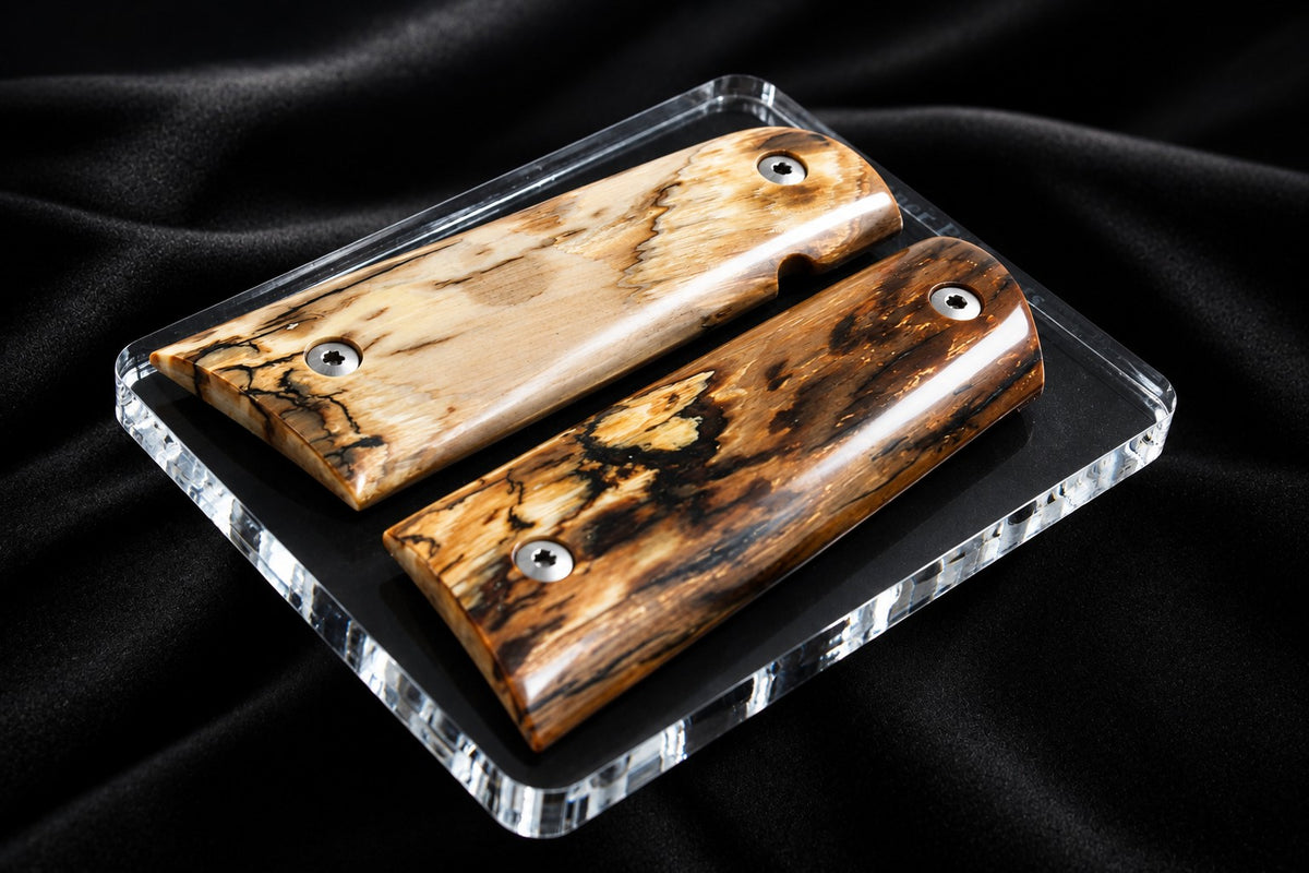 BEAUTIFUL BARK MAMMOTH IVORY 1911 GRIPS A-3007