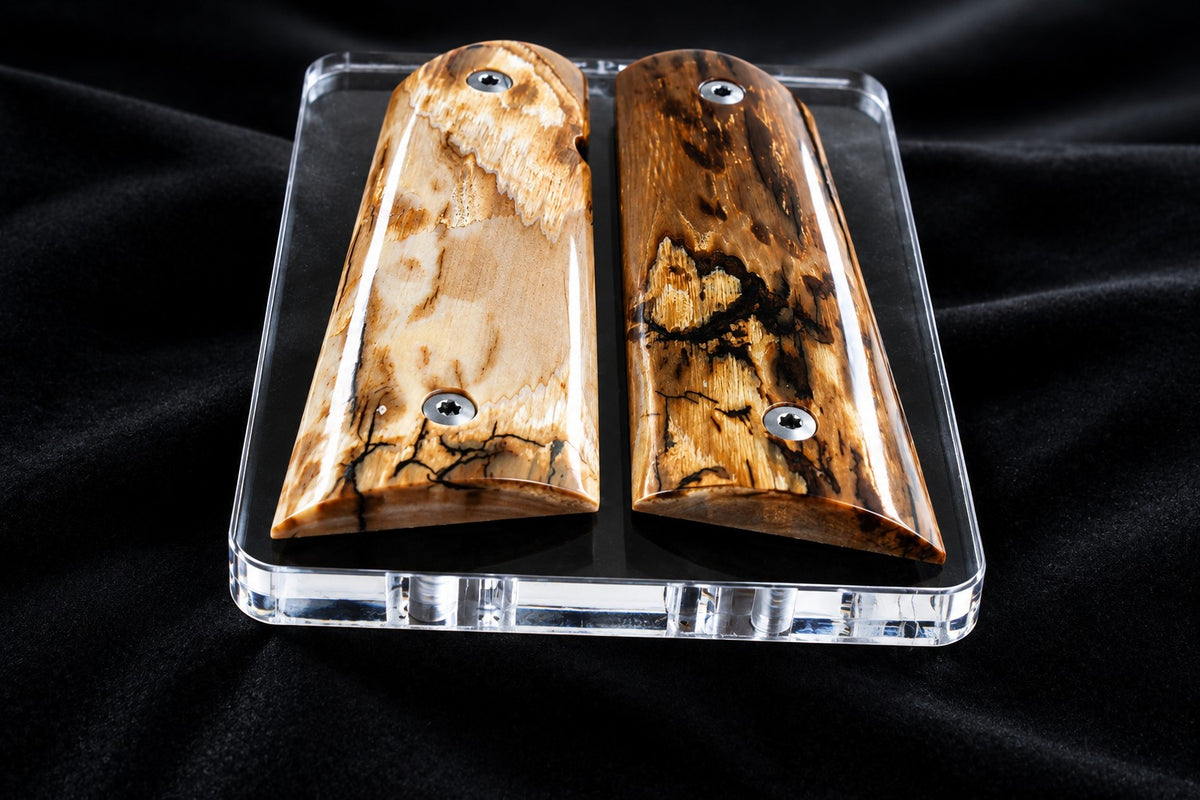 BEAUTIFUL BARK MAMMOTH IVORY 1911 GRIPS A-3007