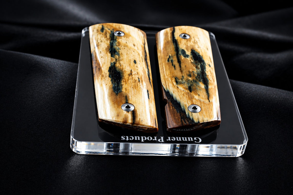 BEAUTIFUL BARK MAMMOTH IVORY 1911 GRIPS A-3009