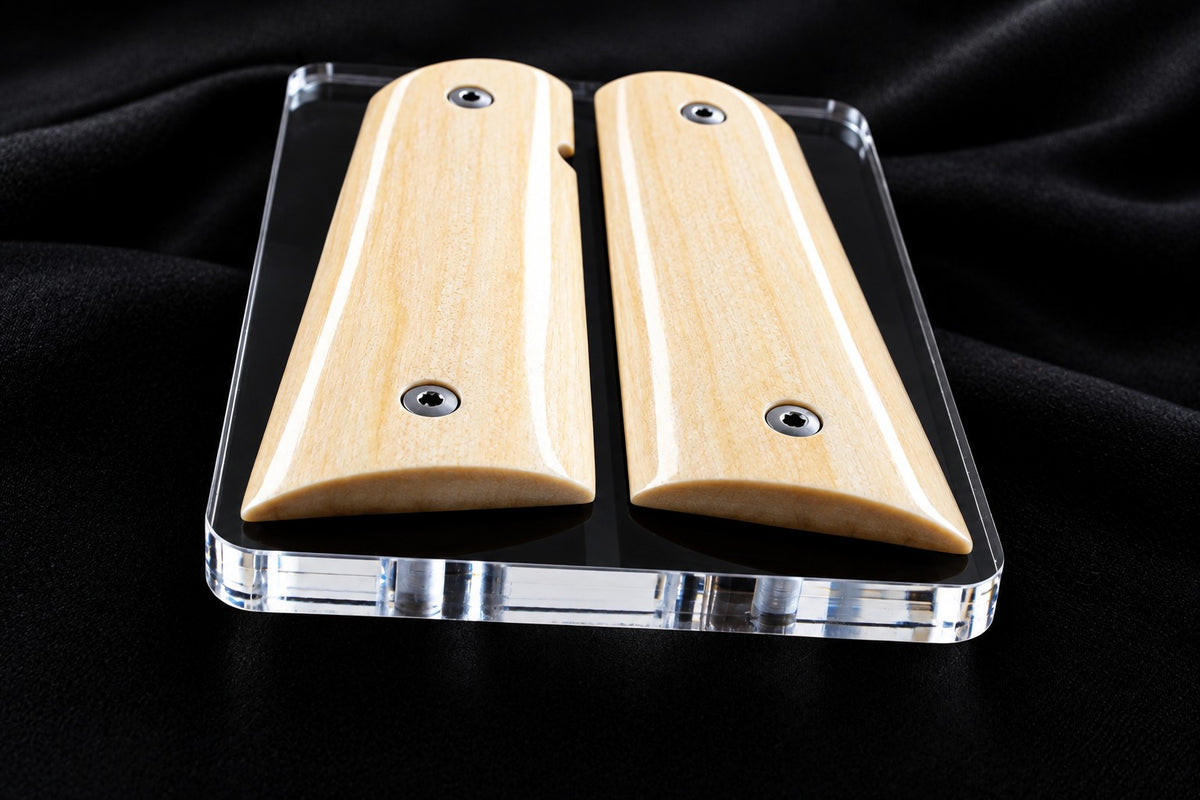 LITE BARK MAMMOTH IVORY 1911 GRIPS A-3010