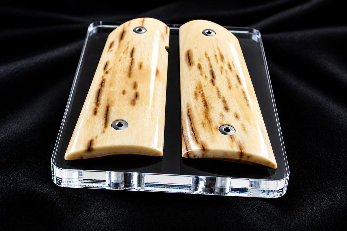 BARK MAMMOTH IVORY 1911 GRIPS A-3011