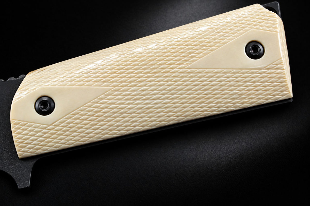 1911 Ultimate Equipment Knife with Mammoth Ivory checkered grips A-3014