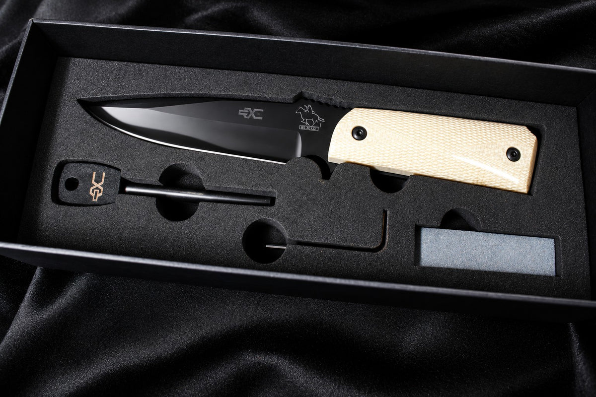 1911 Ultimate Equipment Knife with Mammoth Ivory checkered grips A-3014