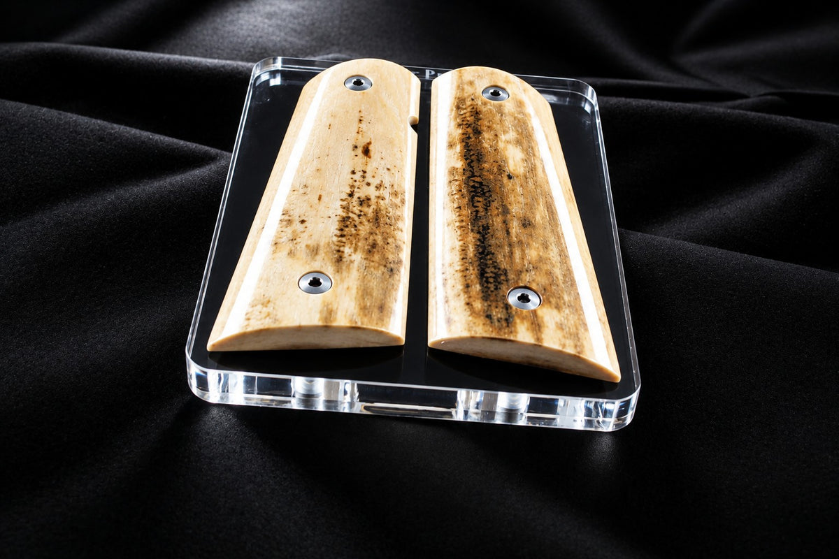 BARK MAMMOTH IVORY 1911 GRIPS A-3017