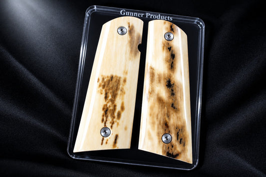 BEAUTIFUL BARK MAMMOTH IVORY 1911 GRIPS A-3020